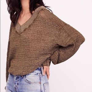 NWT! Free People South Side Thermal In Moss
